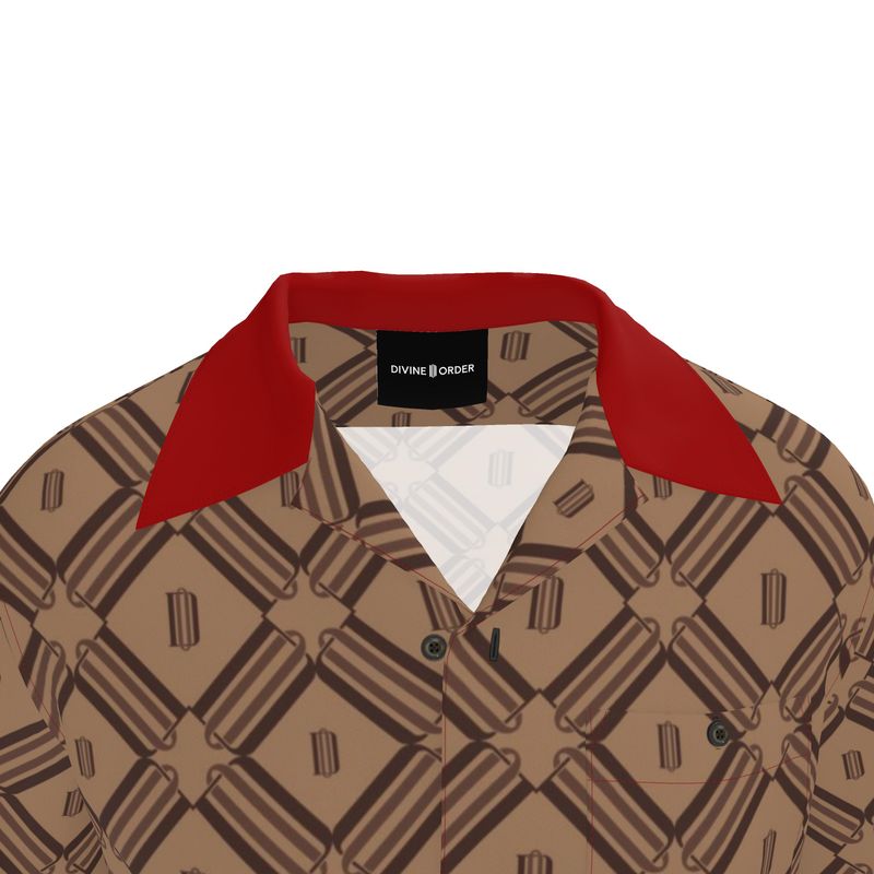 Divine Order 'Monogram Revere Collar Shirt'