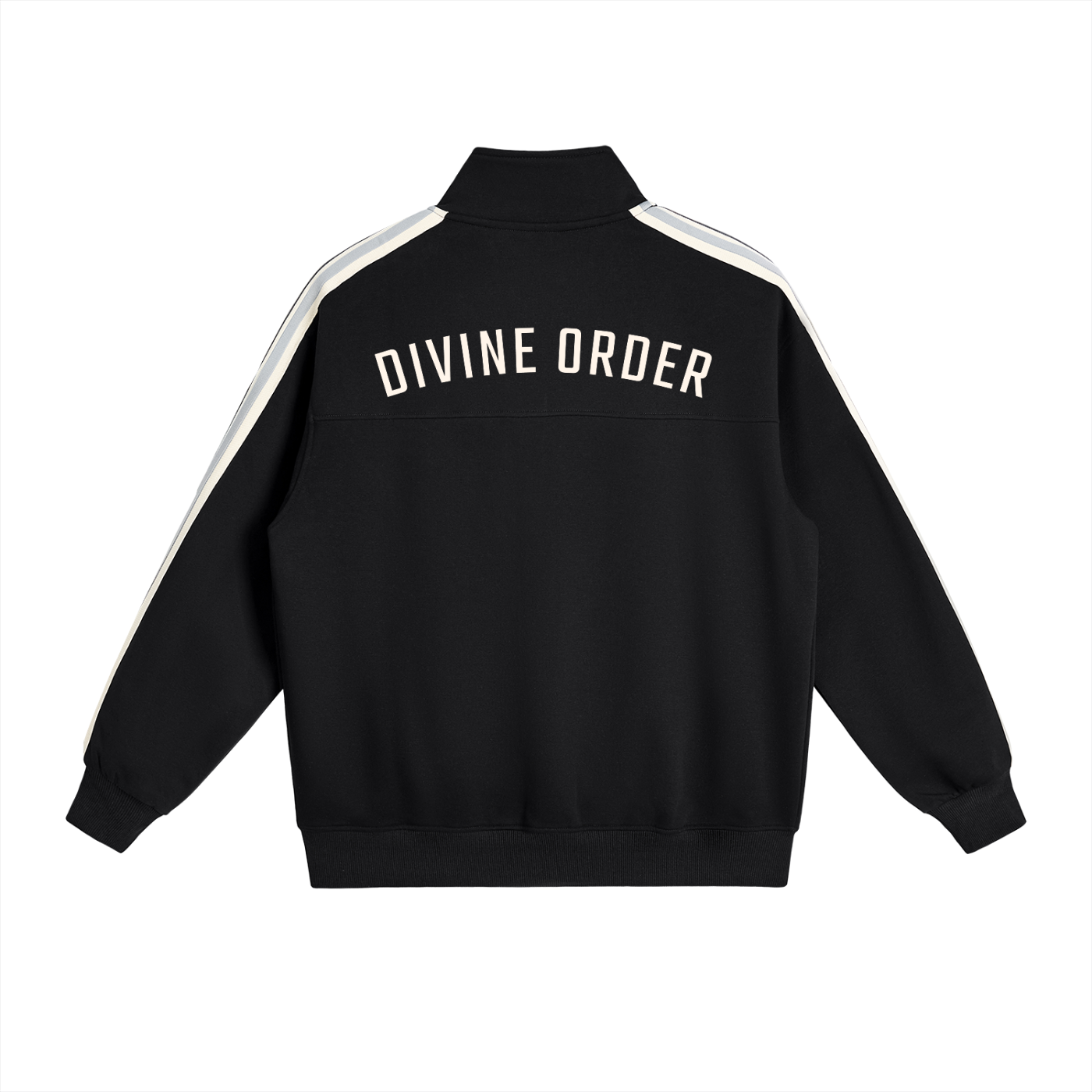 Divine Order Contrast Side-Stripe Stand Collar Jacket