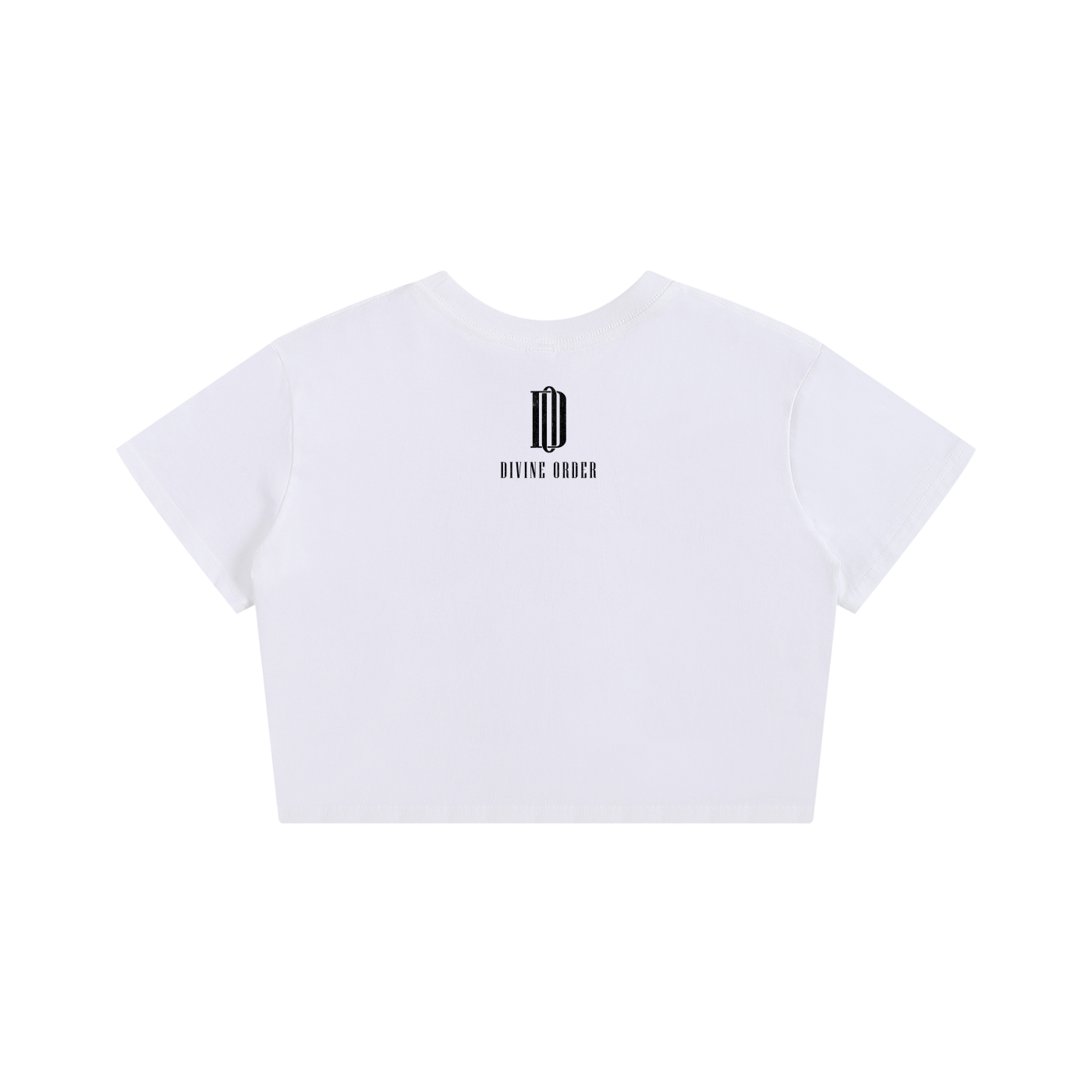 Divine Order Originals Crop Tee – White