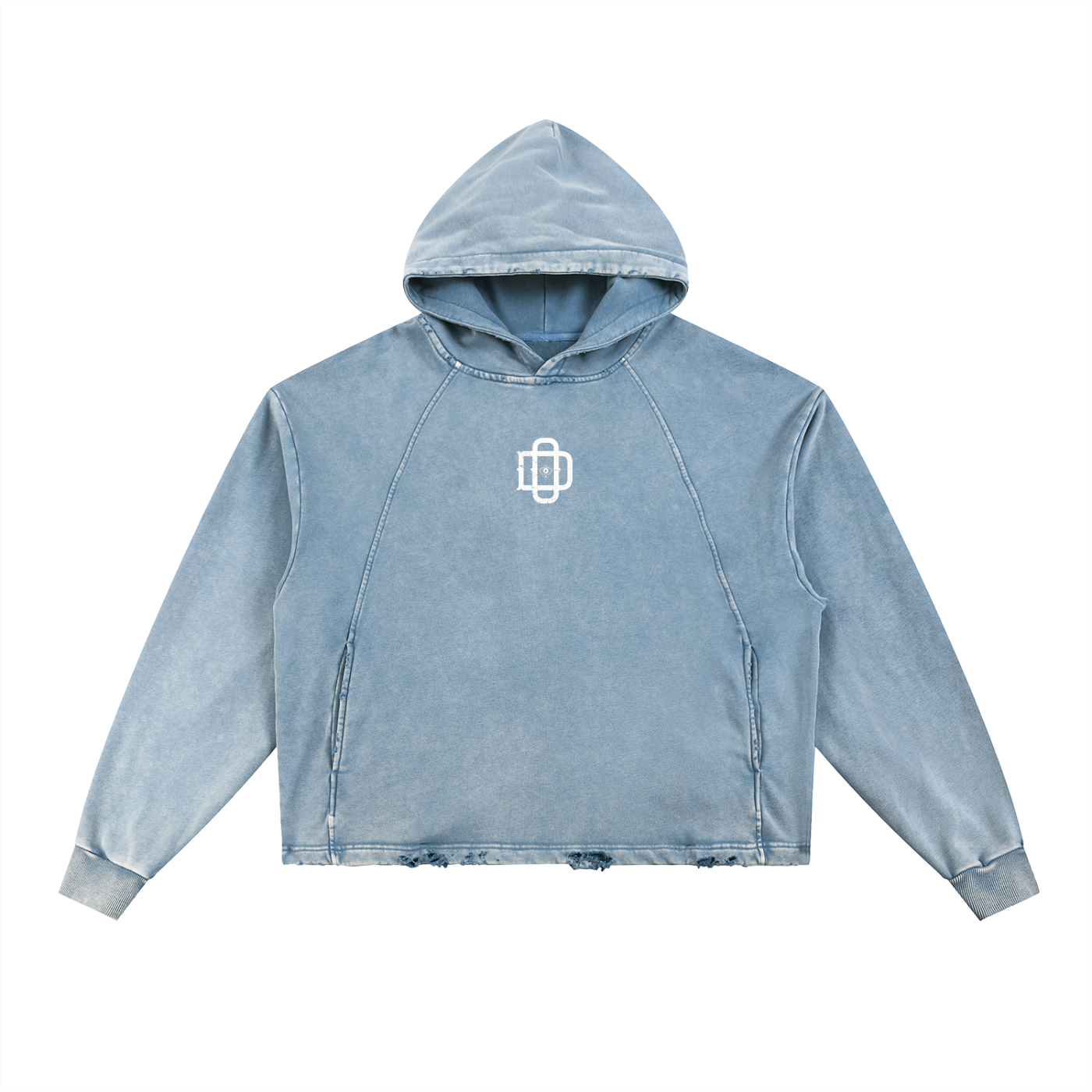 Divine Order Vintage Washed Blue Hoodie