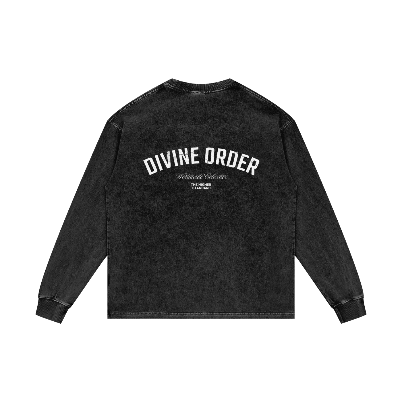 Divine Order Acid Wash Oversized Long Sleeve T-Shirt