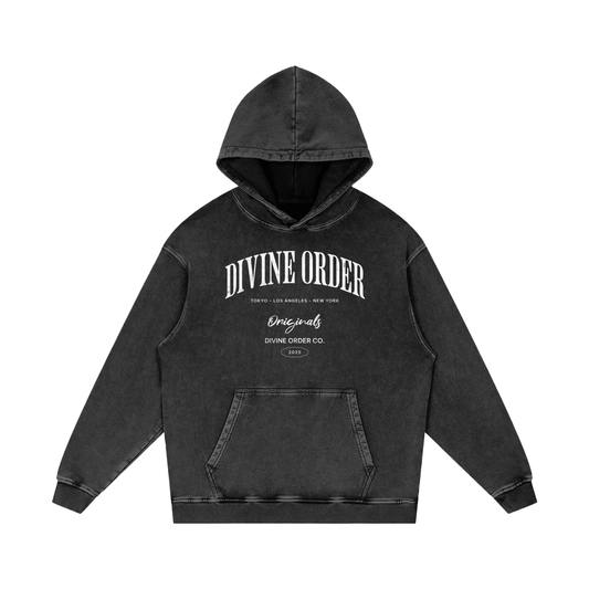 Snow-Washed Oversized Cotton Hoodie – Divine Order Streetwear