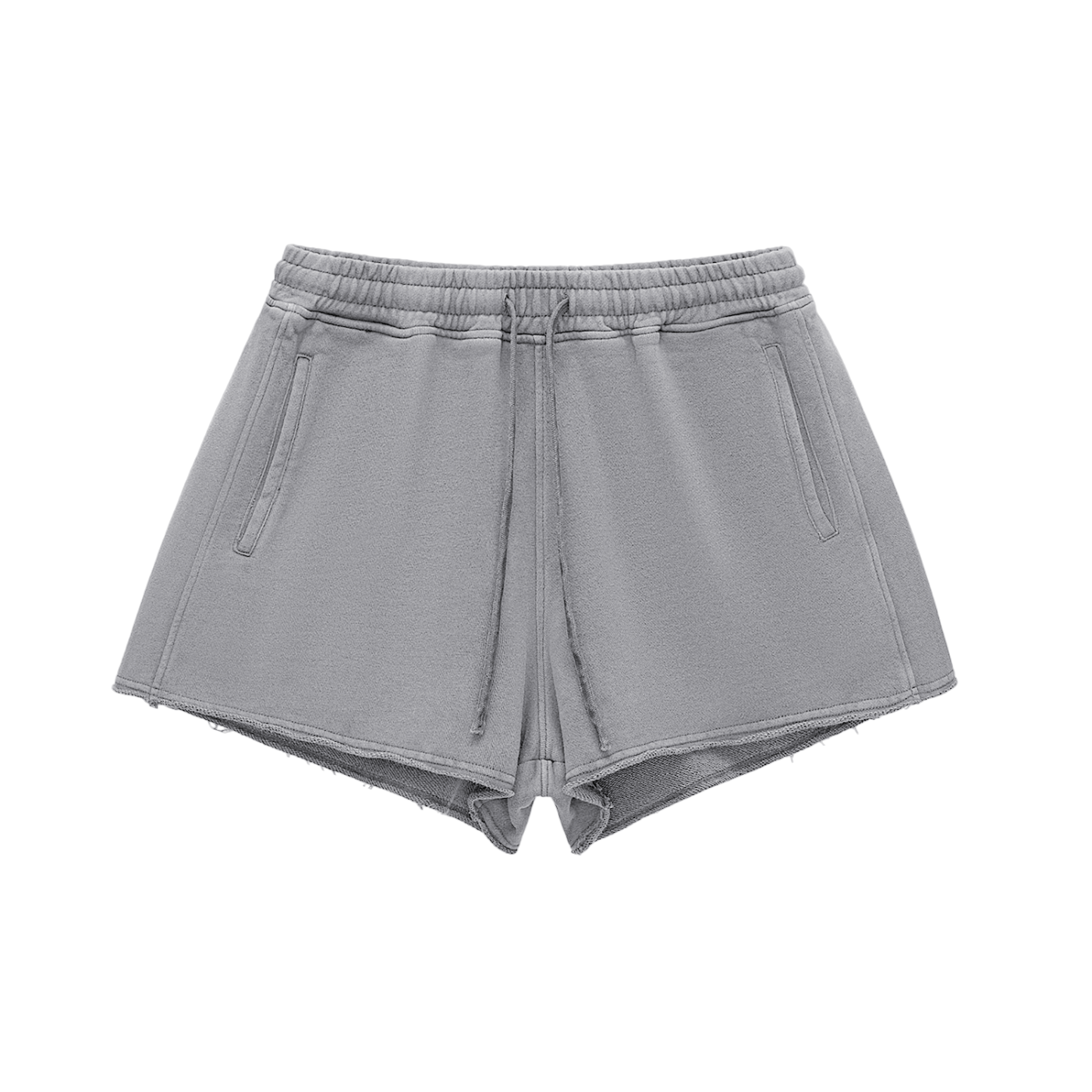 Stiff Barbiee × Divine Order™ — Snow Washed Raw Edge Shorts