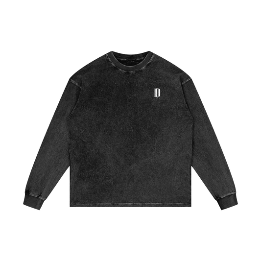 Divine Order Acid Wash Oversized Long Sleeve T-Shirt