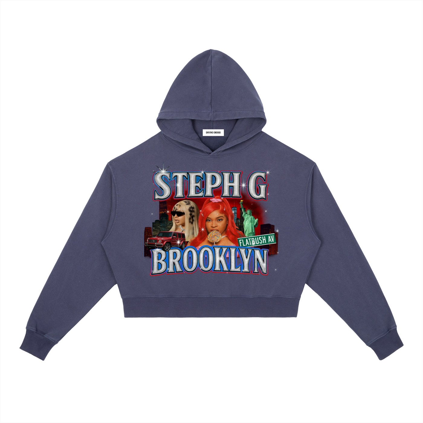 Steph G × Divine Order™ Vintage Washed Heavyweight Hoodie