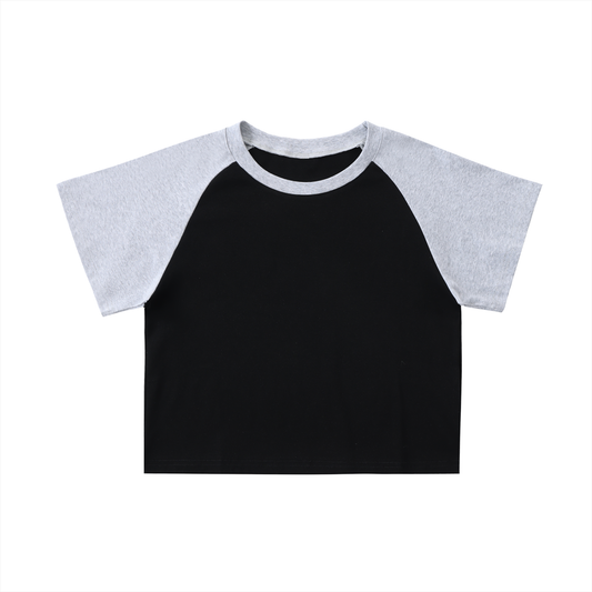 Steph G × Divine Order™ — Color-Blocked Raglan Crop Top