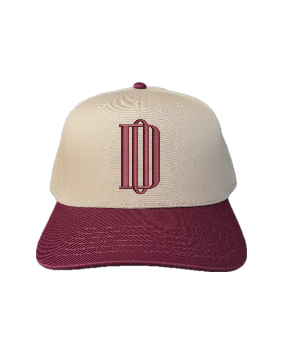 Divine Order™ Monogram Baseball Cap – Bordeaux Cream Edition