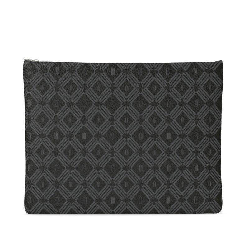 Divine Order 'Monogram Leather Clutch Bag'