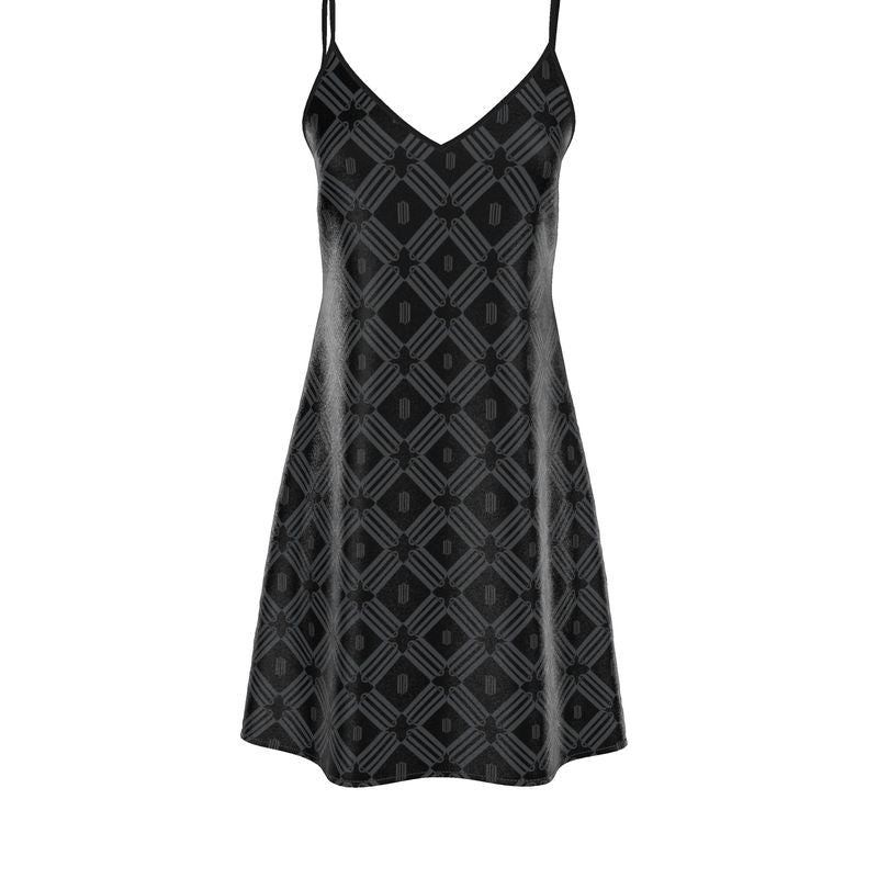 Divine Order Monogram Midi Slip Dress