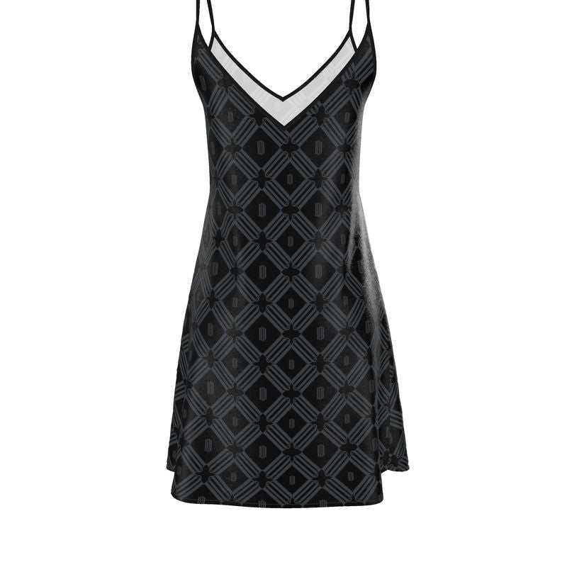 Divine Order Monogram Midi Slip Dress