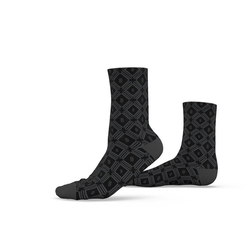 Divine Order Monogram Socks – Black