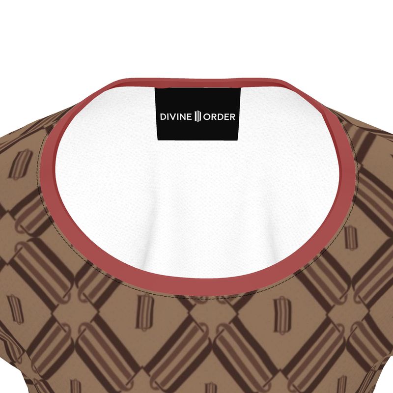Divine Order Monogram Girls Premium T-Shirt – Brown