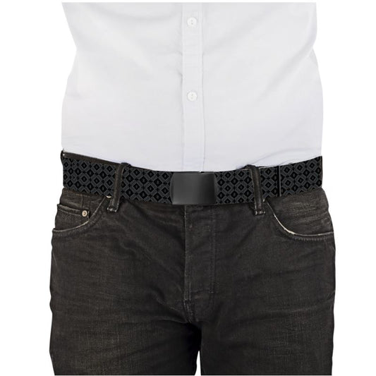 Divine Order Monogram Webbing Belt – Onyx Black