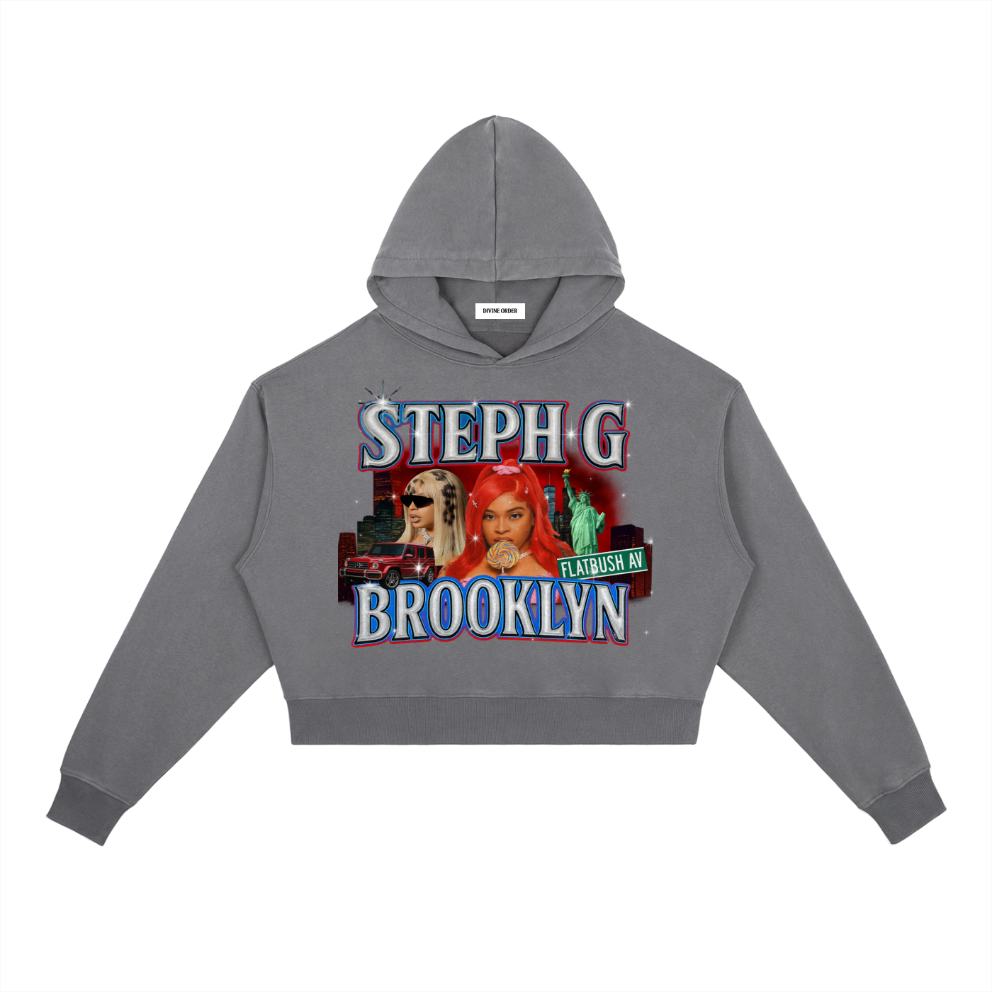 Steph G × Divine Order™ Vintage Washed Heavyweight Hoodie