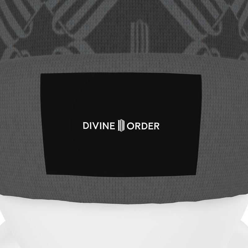 Divine Order Monogram Beanie — Black