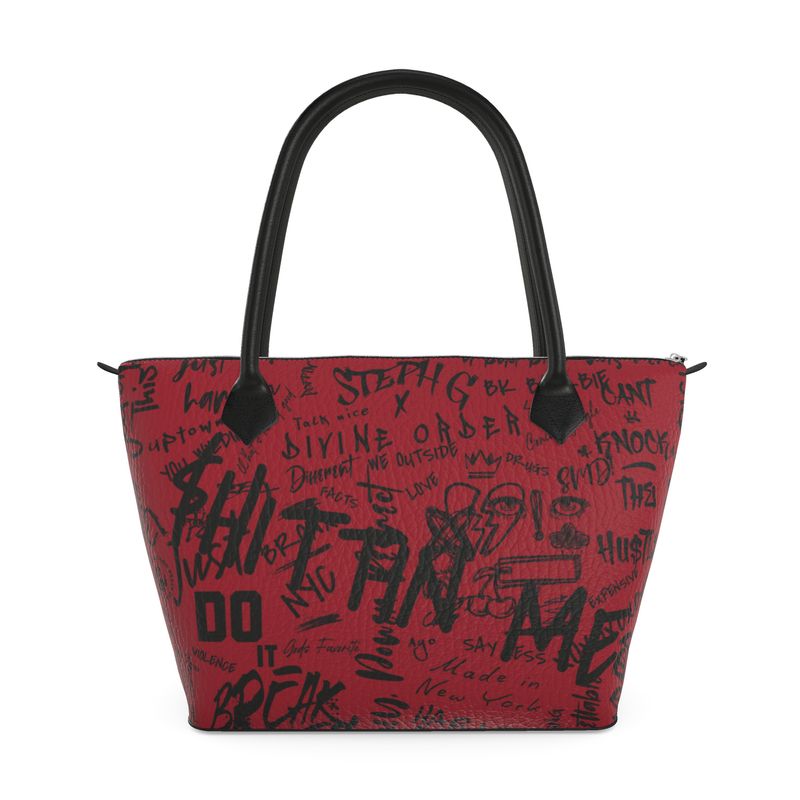 Divine Order™ × Steph G Leather Graffiti Handbag