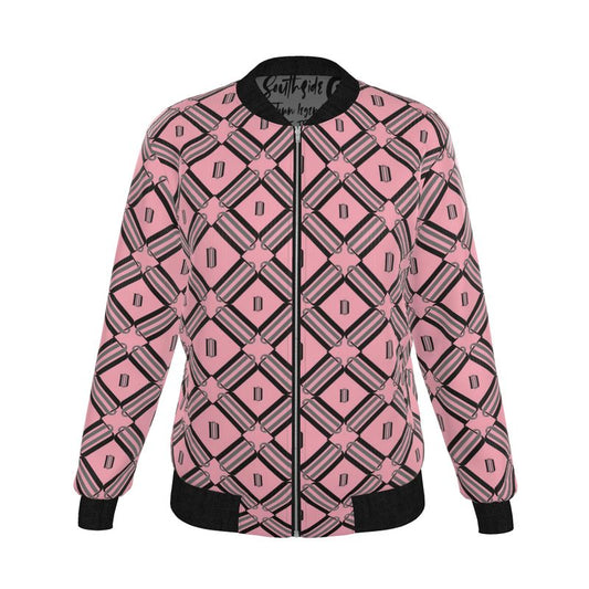 Stiff Barbiee × Divine Order™ Reversible Silk Bomber Jacket