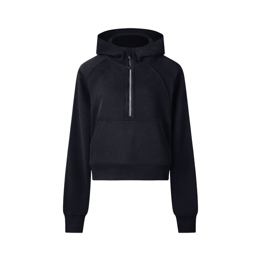 Steph G × Divine Order™ — Cropped Half-Zip Hoodie