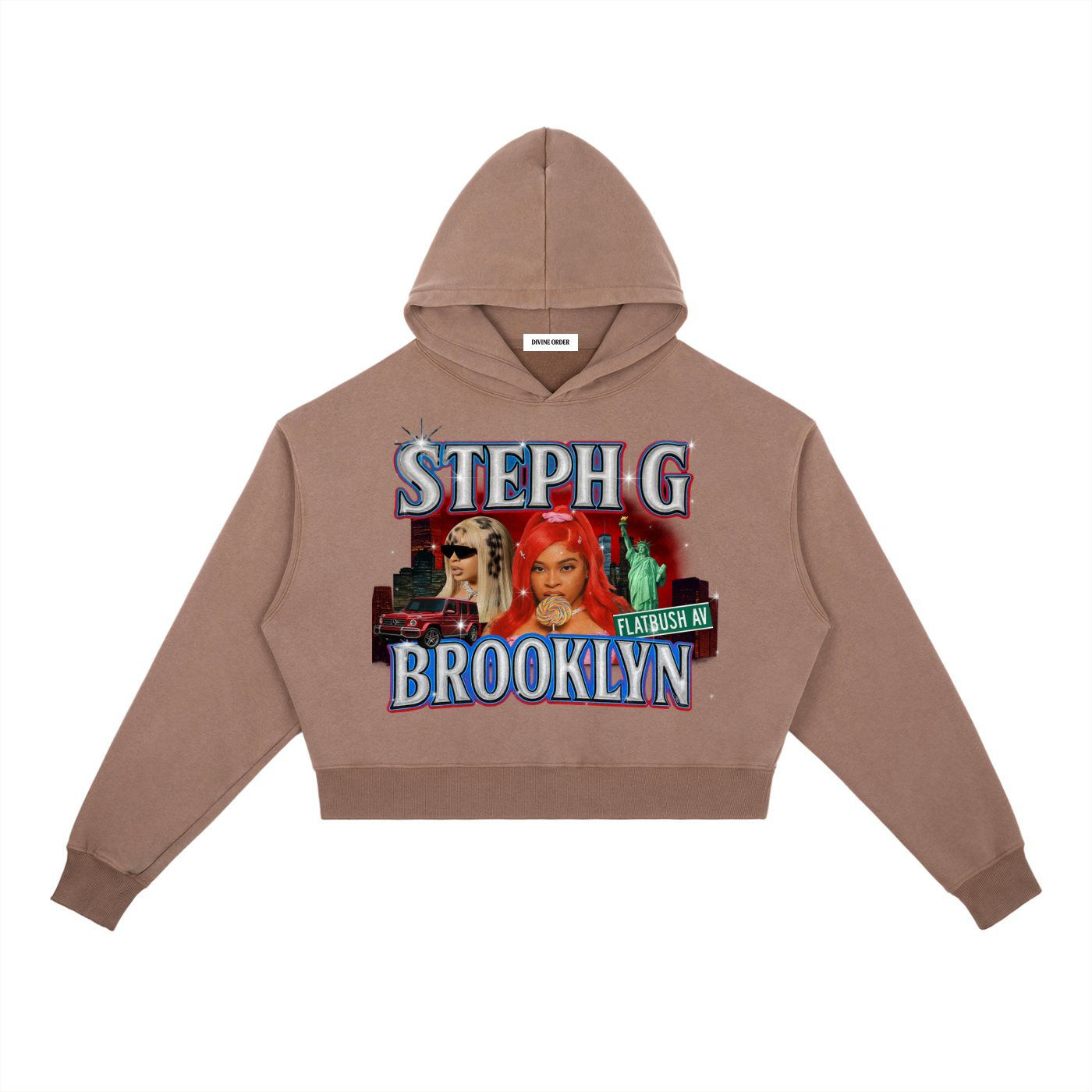 Steph G × Divine Order™ Vintage Washed Heavyweight Hoodie