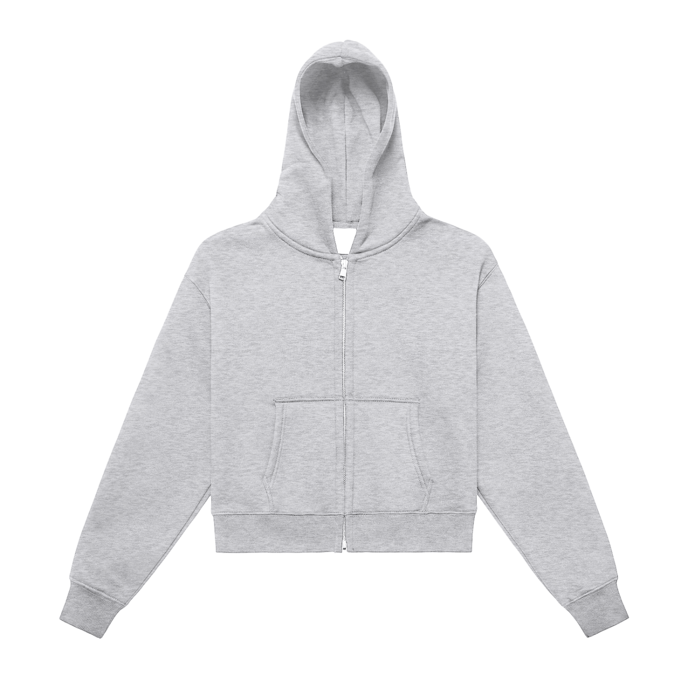Stiff Barbiee × Divine Order™ — Fleeced Zip-Up Cropped Hoodie