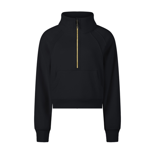 Steph G × Divine Order™ — Cropped Half-Zip Sweatshirt