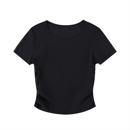 Divine Order™ Women’s Ruched Bodycon Crop Top