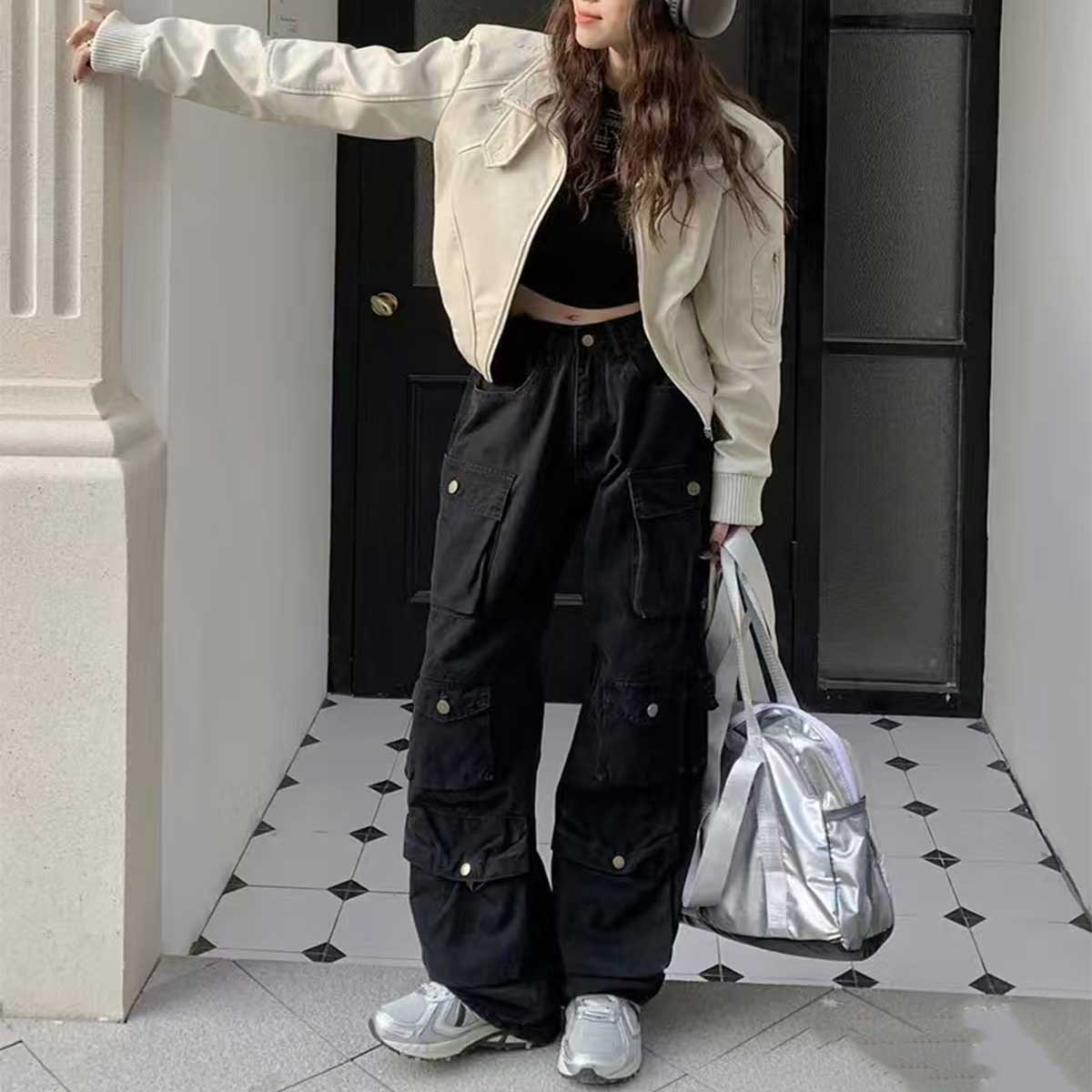 Divine Order Vintage Multi-Pocket Cargo Pant