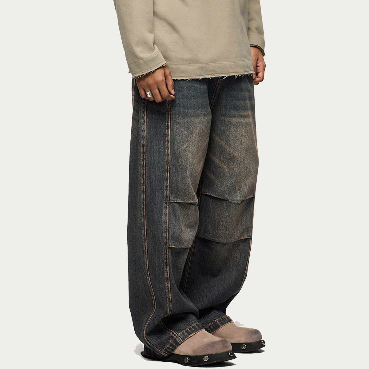 Divine Order Straight-Leg Vintage Denim – Indigo Fade