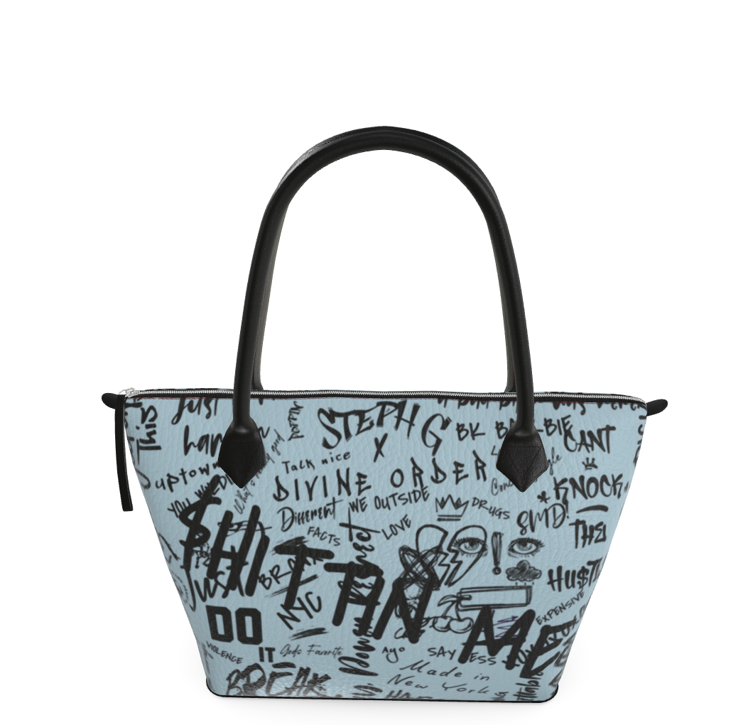 Divine Order™ × Steph G Leather Graffiti Handbag