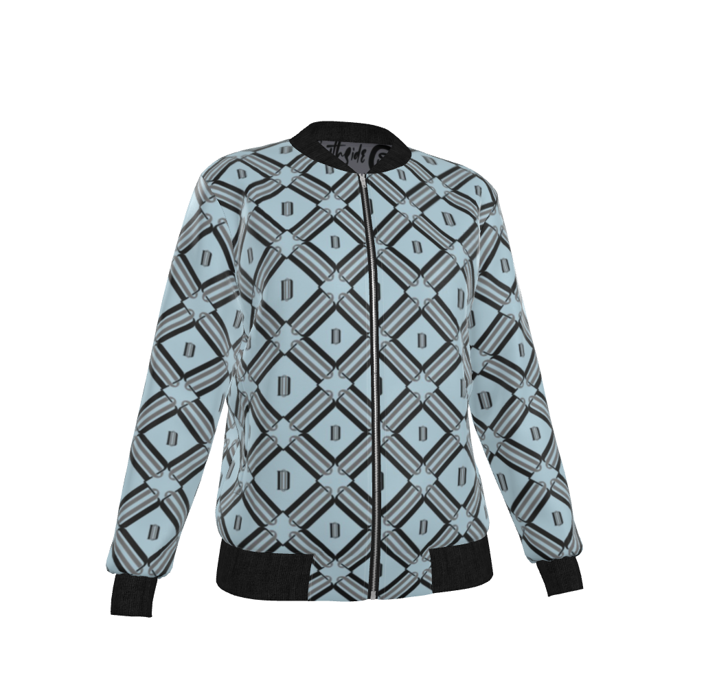 Stiff Barbiee × Divine Order™ Reversible Silk Bomber Jacket