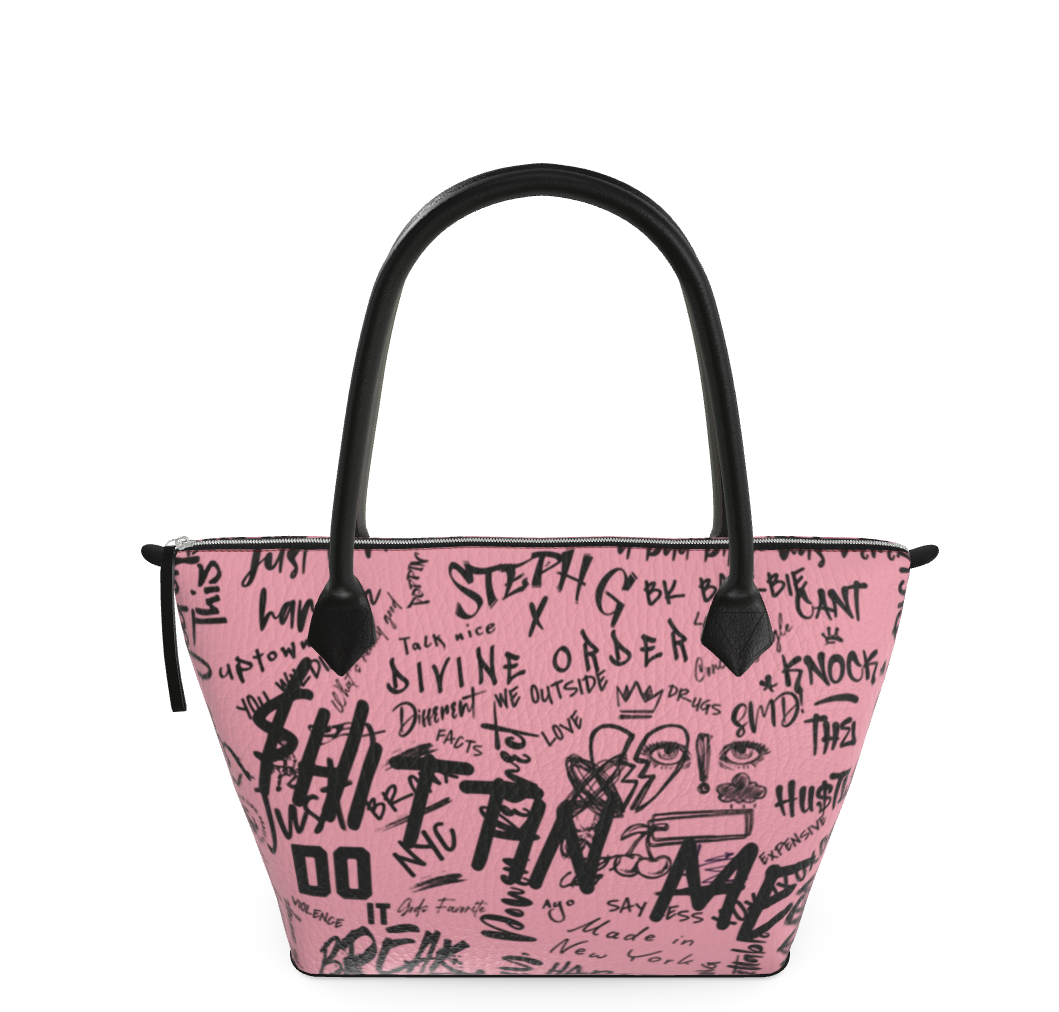 Divine Order™ × Steph G Leather Graffiti Handbag
