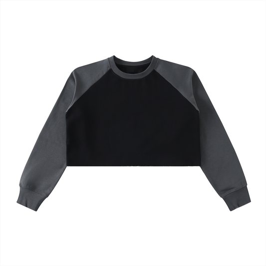Steph G × Divine Order™ Raglan Crop Sweatshirt