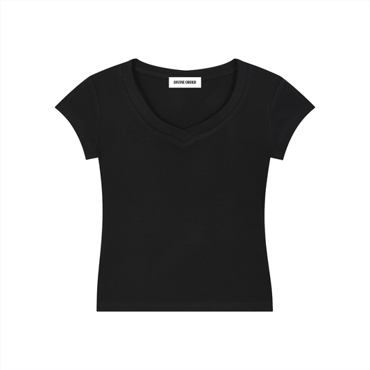 Steph G × Divine Order™ — Essential V-Neck Bodycon Tee