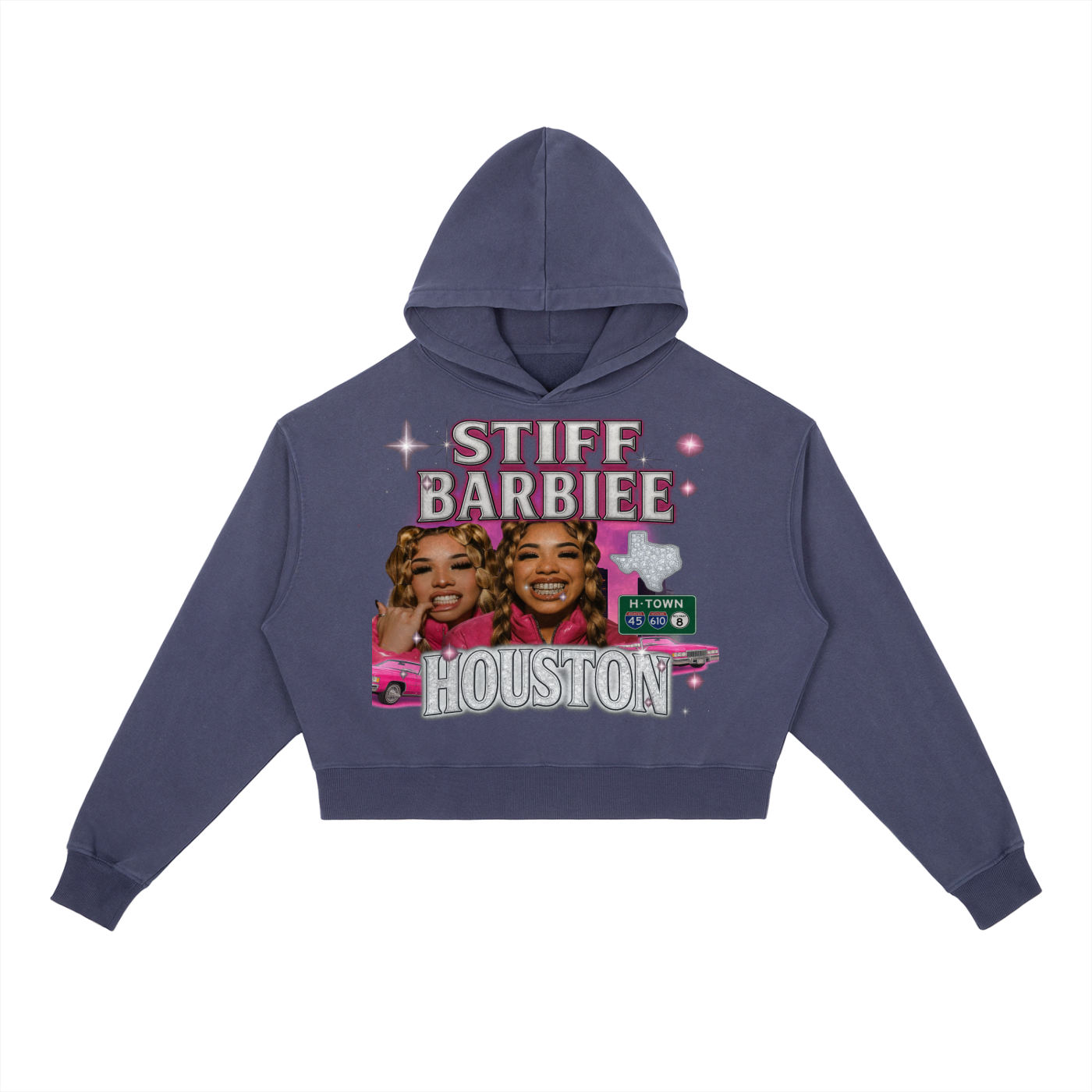 Stiff Barbiee × Divine Order™ Vintage Washed Heavyweight Hoodie