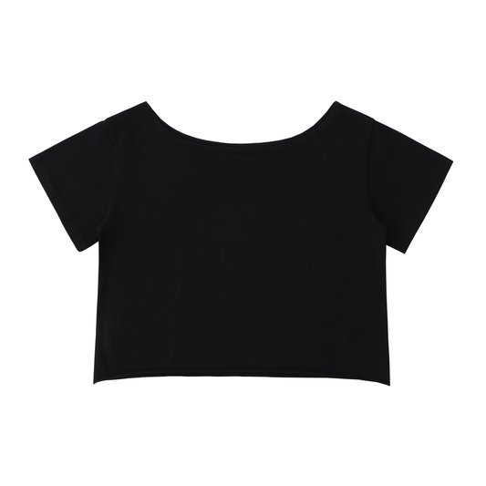 Steph G × Divine Order™ — Off-Shoulder Rolled Hem Crop Top